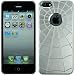 Produktbild PhoneNatic Case für Apple iPhone 5 / 5s / SE Hülle silber Spiderweb Hard-case + 2 Schutzfolien