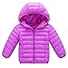 Produktbild Timogee-Baby Kinder Junge Mädchen Daunenmantel Daunenjacken Unisex Kinder Herbst Übergang Jacke Kapuzenpullover Kapuzenmantel Trenchcoat Warm Kinder Kleidung (Lila,90)