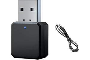 HDAKDDHG Adaptateur USB Bluetooth, Adaptateur USB Bluetooth 5.1 Bluetooth USB dans la Voiture AUX/USB Double Sortie, clé Bluetooth récepteur Bluetooth Plug and Play pour Haut-parleurs, amplificateurs