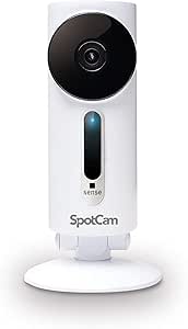 SpotCam Sense Wireless Home Security Camera 1080p Indoor, Night Vision, Two-Way Talk, Motion Sound Alert, Temperature/Humidity/Lux Sensor, Alarm Siren, Free Fulltime Cloud Recording, NOT made in CHINA