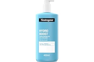 Neutrogena Hydro Boost Loción en Gel Ultraligera (400 ml), crema hidratante corporal refrescante con Glicerina y Ácido Hialurónico para todo tipo de piel