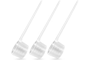 luckaide Messlöffel, 3 Stück Dosierlöffel, Messlöffel Gramm Transparent Scoop Löffel 5g mit Skala 2g, 3g, 4g Waagen für Proteinpulver Waschpulver