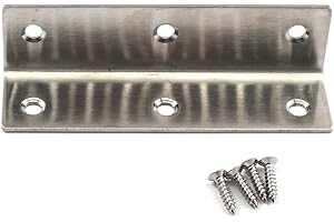 ZERNNIS Winkelverbinder, Eckwinkel, 304 Edelstahl, L-Form, für Holzregale, 100 x 25 x 25 mm, 6 Stück