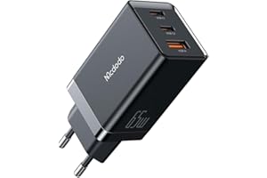 MCDODO Caricatore USB C 67W, PD GaN5 Caricabatterie Rapido a 3 porte, PD3.0/QC4.0/FCP Tipo C Alimentatore per MacBook Pro/Air, iPhone 15 14 Pro Max 13 12 11 SE, Google Pixel, Samsung Galaxy S23/S22/S21