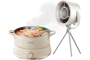 ZINUEEN Cappa Aspirante Portatile, Aspiratore Fumo Sigaretta per Casa, 3 Livelli di Vento, Ventilatore Rimovibile e Lavabile, Aspiratore Cappa Cucina Per Dormitorio, Campeggio, Barbecue Interno