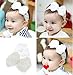 Bocideal 1PC Baby Girls Kids Pearl Headband Bow Lace Headband Flower Headwear (White)