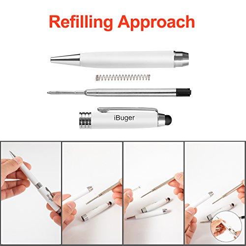 Touchstift fÃ¼r Smartphone,iBuger Eingabestift Touchpen Stylus mit kugelschreiber fÃ¼r Iphone 8 7 7s 6 6s 5 6s 4 4s plus, Ipad 5 4 3 Pro Mini Air, Samsung Galaxy Mate, Huawei Lite P10 P9 P8 P7 und alle Tablets Smartphones