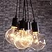 Produktbild KMYX Sechs Köpfe E27 Kleine Pendelleuchte Vintage Edison-birne DIY Industrielle Kronleuchter 6-lichter Loft Deckenleuchten für Restaurant Bar Cafe Schlafzimmer Küche Wohnzimmer