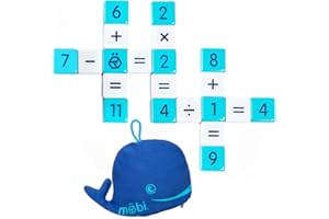 The Happy Puzzle Company MÖBI - The Numeric Tiles Game - Think Scrabble or Bananagrams, but with Numbers - 2 to 6 Player Family Maths Games - Ages 6+