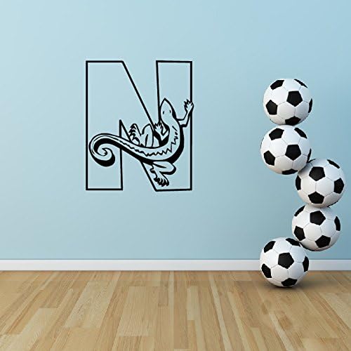 N Newt Wall Sticker Alphabet Wall Decal Childrens Bedroom Home Decor available in 5 Sizes and 25 Colours X-Large Strawberry Red