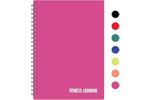 FL FITNESS LOGBOOK Diario di bordo per il fitness, per tracciare 150 allenamenti, carta spessa, copertina resistente, formato A5, diario di allenamento non datato, diario di registro per tenere traccia della perdita di