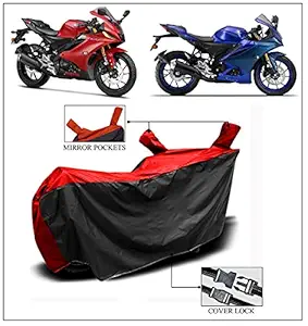 Willton- Yamaha R15 V4 Bike Cover with Water Resistant and Dust Proof Premium Polyester Fabric ( RED Stripe )