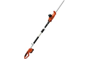 VEVOR Taille-Haie à Batterie 20 V sans Fil Lame en Acier Double Tranchant 45,7 cm Perche Télescopique 188-239 Coupe Haie Branches Électrique avec Chargeur Rapide pour Plantes Hautes Orange