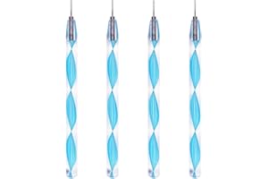 JUYA Fine Tip Quilling Tools 4 Count Pack Plastic Handle Stainless Steel Head 0.8mm (4 QT03-06T), Blue Handle