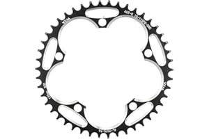 KTKEET 110/130BCD Chainring 36/38/40/42/44/46/48/50/52/54/56/58/60T Round Narrow Wide Chainring 5 Bolts Bicycle Chainwheel for 8-12 Speed Road Bike Folding Bicycle