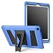 Produktbild MoKo Hülle für iPad Pro 12.9 2015 - Silikon + Schwarz hartem Polycarbonat Protector mit faltbarer Kickstand Tasche Schutzhülle Schale Case für Apple iPad Pro 12.9 Zoll 2015 IOS 9 Tabletnicht für iPad Pro 12.9 2017 Modell), Blau