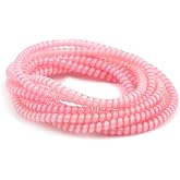 Spelt Şarj Aleti Kablosu Kablo Kordon Koruyucu Spiral Sarma Kılıf Koruma Afterglow Pembe 140cm