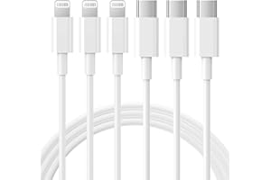 RCTech USB C Lightning Kabel 1.8M 3Pack, [ MFi Zertifiziert] iPhone Ladekabel Power Delivery Type C auf Lightning Schnellladekabel für iPhone 14/13/12/11/X/XS/XR/8/iPad, Weiß