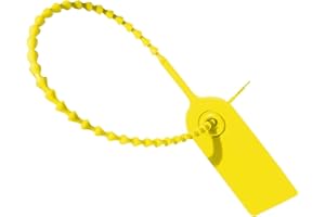 YHUASIA 100 Stück Plomben, Beschriftungsschilder, Schlüssel Markierung, Kunststoff Kabelbinder Tags, Kabelbinder Tags, Kann Beschriftet Werden, Beschriftungsschilder für Kleidung Schuhe Handtaschen (Gelb)