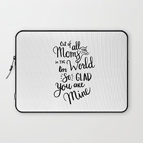 Longdong 15" Mom Handlettering Quote Computer Case Bag Slim Protective Laptop Sleeve Cover for MacBook Pro / Laptops / Notebook