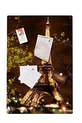 Pinnwand Memoboard Magnettafel 40x60 cm Motiv Paris Eifelturm PH45