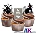 Produktbild Keep Calm und Trommler silhouetttes – essbar Stand-up Cupcake Topper (Pack von 12)
