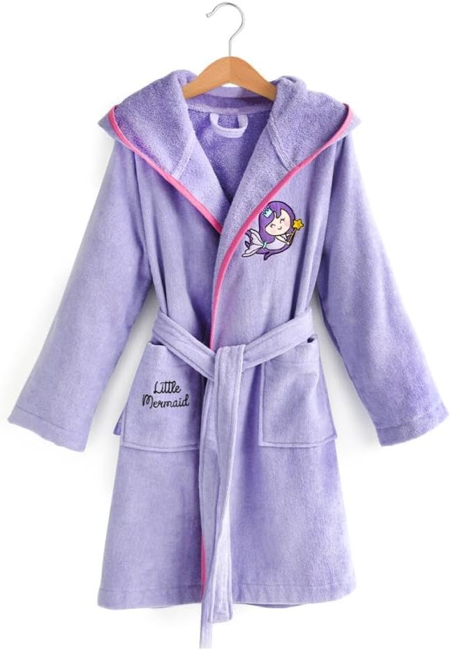 Milk Moo Soft Cuddles Milk&Moo Kadife Çocuk Bornoz Küçük Deniz Kızı 5-6 yaş