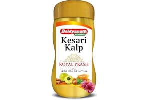 Baidyanath Kesari Kalp Royal Chyawanprash Enriched with Gold, Silver & Saffron Boosts Strength, Stamina & Immunity Anti-Ageing Ayurvedic Tonic for Adults & Elderly - 1kg