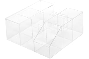 Akryl Lash Organizer, med stor kapacitet och dammskydd, för salong hem skönhet professionell organisering, transparent 22x22x10cm