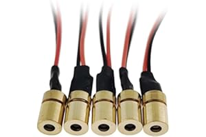 LASERLANDS 5pcs Mini 650nm 3.2mW 5mw 3V-3.6VDC Red Laser Dot Diode Module 6.5X12mm