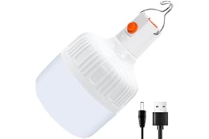 AKOFIC Lampada Campeggio, LED Lanterna da Campeggio Ricaricabile USB 1000 Lumen 2 Modalità di Illuminazione, Luce Portatile Lampadina da Lavoro Impermeabile 3200mAh per Tenda Escursionismo Emergenza