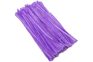 CAMELLIASS 100 Pcs Pipe Cleaners for Craft 30cm Chenille Stems for Party DIY Craft Art Supplies (Light Purple)