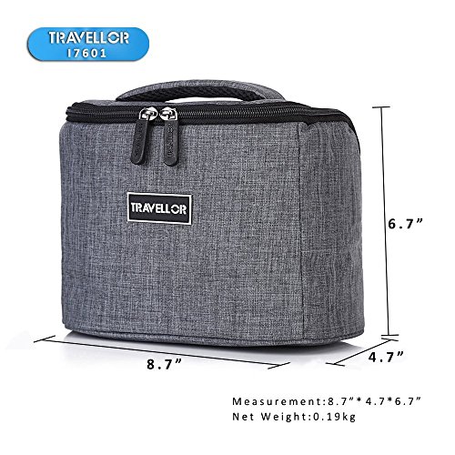 Miduxian miniI solierbox Lunch Bag Lunchbox Tasche Cool Kühltasche Picknicktasche Isoliert Thermotasche für Picknick Kälte Isolierung Freezer kann kühl halten Essen und Trinken (Schwarz ) (grau) - 5