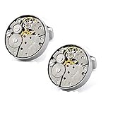 Hyatt & Naish Vintage-Manschettenknöpfe für Herren, Steampunk-Stil, Uhrwerk-Design, inklusive Geschenk Box