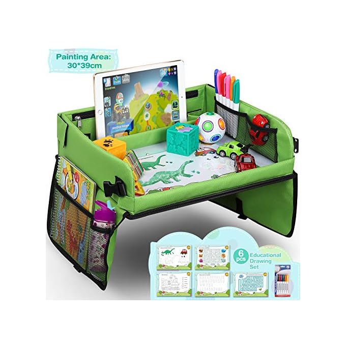 Mesa para Niños en la Asiento de Coche lenbest, Bandeja de Viaje Snack