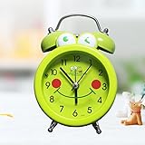 OLILEIO Rana Despertador retro Bell, estudiante, reloj alarma, reloj de cabecera infantil de...