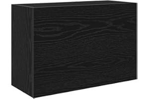 vidaXL Mobile da Bagno a Parete Nero 60x25x40 cm in Legno Multistrato