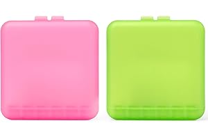 seplouis Interdental Brush Travel Case/Storage Case Compatible with TePe Interdental Brush, 2packs(Green and Pink)