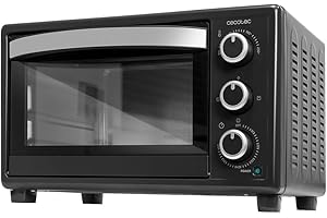 Cecotec Forno da tavolo Bake&Toast 2300 Black, 23 l, potenza 1500 W, fino a 230 °C, 3 modalità di riscaldamento: grill, calore base, e combinato, sportello con doppia vetro, timer 60 min, vassoio