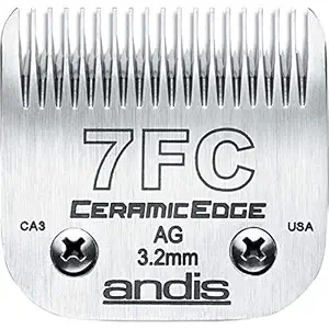 Andis CeramicEdge Carbon-Infused Steel Pet Clipper Blade, Size-7FC, 1/8-Inch Cut Length (64240)