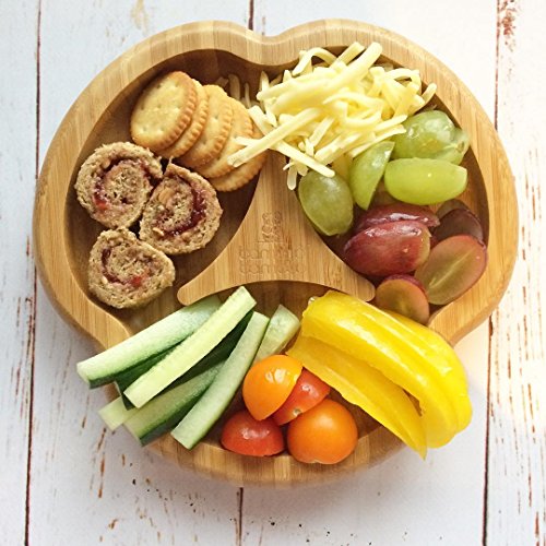 Baby Saugnapf-Teller, Standfeste Saug-Fütter-Teller, aus naturbelassenem Bambus - 6