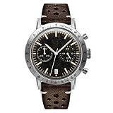 Undone Urban Tropical Caribbean Hybrid Chronograph Quarz Mechanische Edelstahl Leder Bronze Braun Herren Uhr