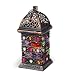 Produktbild Orientalische Laterne Windlicht Balkon Garten Deko Lampe Marokko Orient Dekoration Weihnachtsdeko Adventsdeko (Einzeln - Design 1)