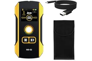 Treedix Stud Finders Wall Scanner Wall Detector for Wires and Pipe, Electronic Stud Sensor with Depth Tracker, HD Colour TFT Screen, Unit & Language Change, Sound Alert, Metal Cables Circuits Detect
