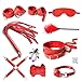 Produktbild SM Bondage Set für Paare, Sex Werkzeuge 10 Stück unter dem Bett Restraint System Slave für Anfänger Erfahrung Spaß damit haben,Red