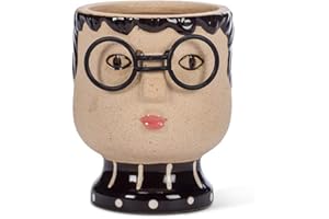 Abbott Collection Home Small Face with Glasses Planter
