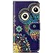 Produktbild kompatibel mit Galaxy J3 2016 Hülle,Galaxy J3 2016 Schutzhülle,Lederhülle Galaxy J3 2016 PU Leder Flip Case Brieftasche Hülle Wallet Tasche Case für Galaxy J3 2016,Blue Owl