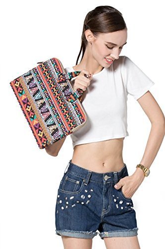 MOSISO Bohemien Segeltuchstoff Hülle Sleeve Laptop Aktentasche für 15-15,6 Zoll MacBooks, Laptops Form: Phönix - 5