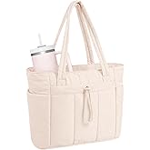 Prplet Large Tote Bag for Women | Multi-Pocket Travel Shoulder Bag with Tumbler Pocket | Work, Office, College, Travel & Dail
