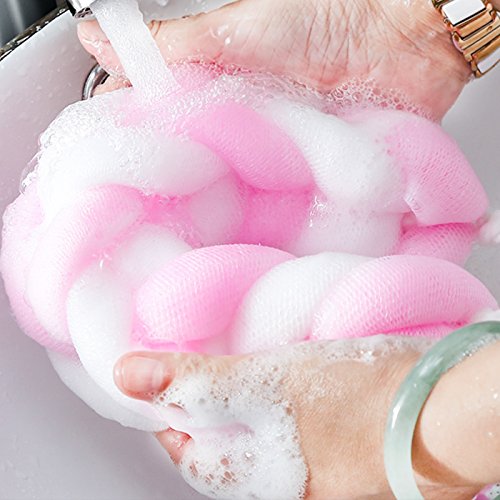 Faiosh-Bath ball (bar) color strip bath sponge large flower bath bath to pull back the artifact free Cuozao towel exfoliating bath F2014